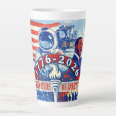 アメリカ独立250周年記念 1776-2026 カフェラテマグ (正面)
