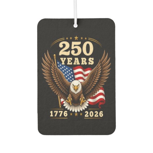 アメリカ独立250周年記念 1776-2026 カーエアーフレッシュナー (正面)