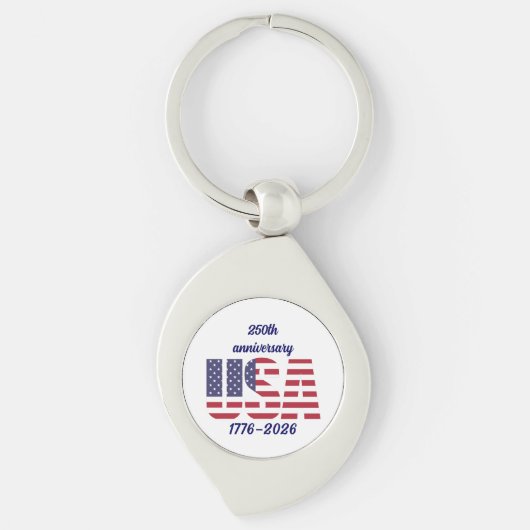 アメリカ独立250周年記念 1776–2026 キーホルダー (正面)