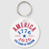 アメリカ独立250周年記念 1776-2026 キーホルダー (裏面)