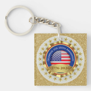 アメリカ独立250周年記念 1776–2026 キーホルダー