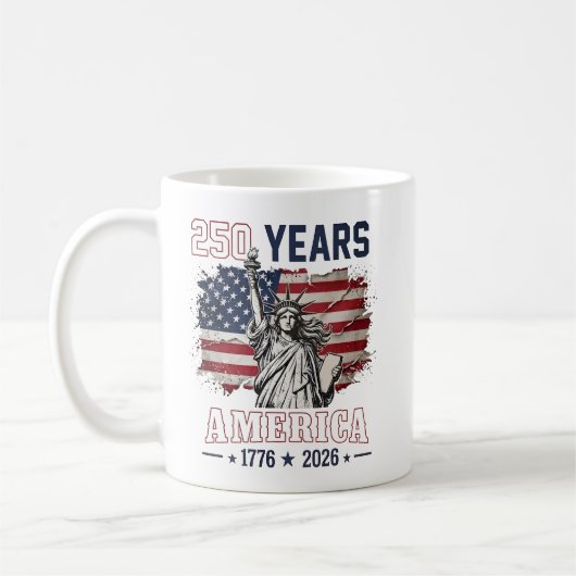 アメリカ独立250周年記念 1776-2026 コーヒーマグカップ (左)