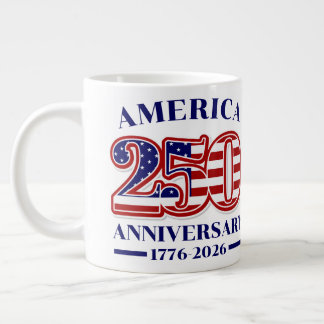 アメリカ独立250周年記念 1776–2026 ジャンボコーヒーマグカップ