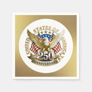 アメリカ独立250周年記念 1776–2026 スタンダードカクテルナプキン