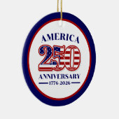 アメリカ独立250周年記念 1776–2026 セラミックオーナメント (右)
