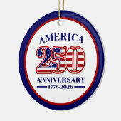 アメリカ独立250周年記念 1776–2026 セラミックオーナメント (左)