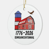アメリカ独立250周年記念 1776–2026 セラミックオーナメント (左)