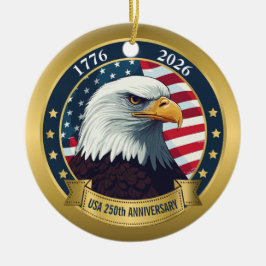 アメリカ独立250周年記念 1776–2026 セラミックオーナメント