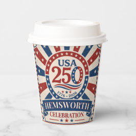 アメリカ独立250周年記念 1776-2026 パーソナライズ 紙コップ
