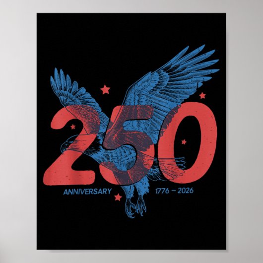 アメリカ独立250周年記念 1776 2026 ポスター (正面)