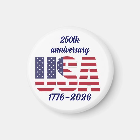 アメリカ独立250周年記念 1776–2026 マグネット (正面)