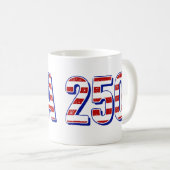 アメリカ独立250周年記念 1776-2026 愛国アメリカン コーヒーマグカップ (正面右)