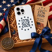 アメリカ独立250周年記念 1776–2026 愛国スターデザイン サークル iPhoneケース