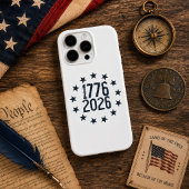 アメリカ独立250周年記念 1776–2026 愛国スターデザイン サークル iPhoneケース