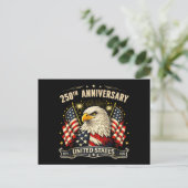 アメリカ独立250周年記念 1776 2026 愛国 ポストカード (スタンド正面)