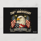 アメリカ独立250周年記念 1776 2026 愛国 ポストカード (裏面)