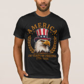 アメリカ独立250周年記念 1776-2026 愛国  Tシャツ (正面)