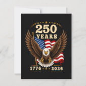 アメリカ独立250周年記念 1776-2026 招待状 (正面)