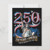 アメリカ独立250周年記念 1776 2026  招待状 (正面)