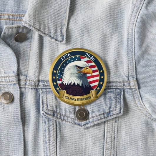 アメリカ独立250周年記念 1776–2026 缶バッジ (インサイチュ)