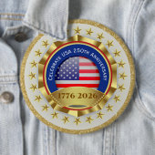 アメリカ独立250周年記念 1776–2026 缶バッジ (インサイチュ)
