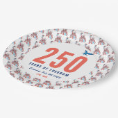アメリカ独立250周年記念 1776-2026 自由 ペーパープレート (アングル)