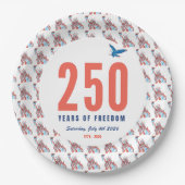 アメリカ独立250周年記念 1776-2026 自由 ペーパープレート (正面)
