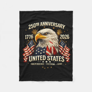 アメリカ独立250周年記念 1776-2026 7月4日 フリースブランケット
