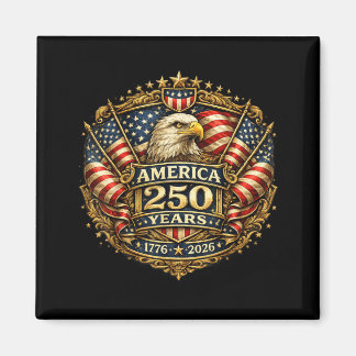 アメリカ独立250周年記念 1776-2026 USAフラグ マグネット