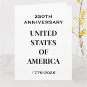 アメリカ独立250周年記念 1776–2026 USAプレミアムライター カード (黄色い花)