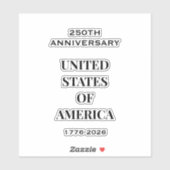 アメリカ独立250周年記念 1776–2026 USAプレミアムライター シール (シート)