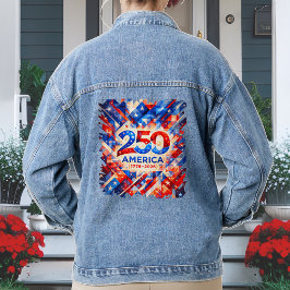 アメリカ独立250周年記念 1776–2026 USA 愛国  デニムジャケット