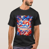 アメリカ独立250周年記念 1776–2026 USA 愛国  Tシャツ (正面)