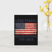 アメリカ独立250周年記念 2026年7月4日 カード (黄色い花)