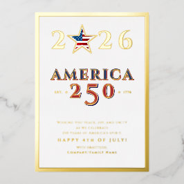 アメリカ独立250周年記念 2026年7月4日 星 箔シーズンカード