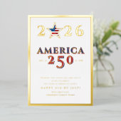 アメリカ独立250周年記念 2026年7月4日 星 箔シーズンカード (立ち正面)