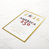 アメリカ独立250周年記念 2026年7月4日 星 箔シーズンカード (回転した状態)