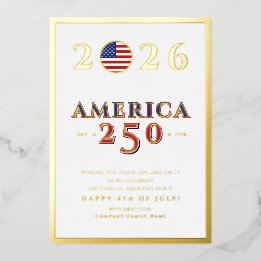 アメリカ独立250周年記念 2026年7月4日 箔シーズンカード