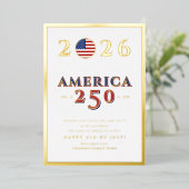アメリカ独立250周年記念 2026年7月4日 箔シーズンカード (立ち正面)