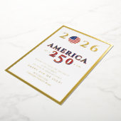 アメリカ独立250周年記念 2026年7月4日 箔シーズンカード (回転した状態)
