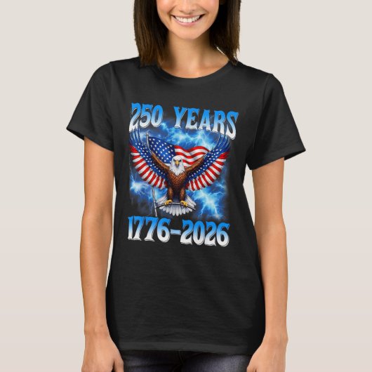 アメリカ独立250周年記念 7月4日 Tシャツ (正面)