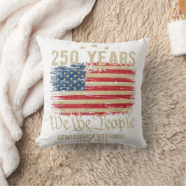 アメリカ独立250周年記念 - We the People & ゴールド クッション