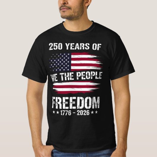 アメリカ独立250周年記念 We The People | 1776-2026 Tシャツ (正面)