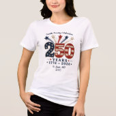 アメリカ独立250周年記念Tシャツ 女性用 トライブレンドＴシャツ (正面)