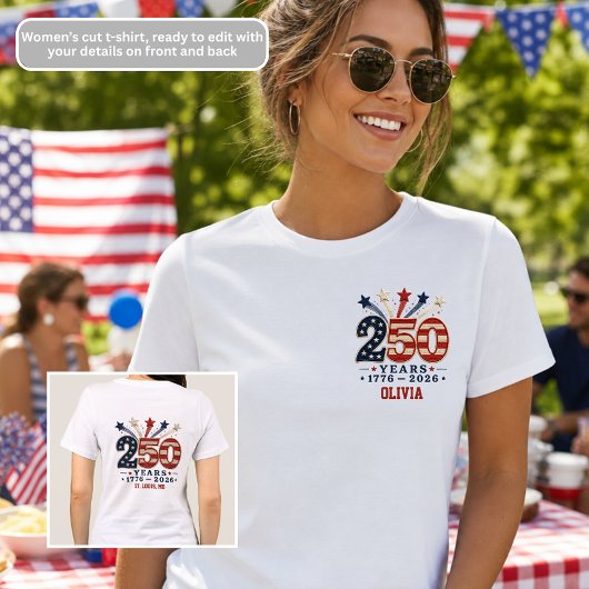 アメリカ独立250周年記念Tシャツ 女性用 トライブレンドＴシャツ