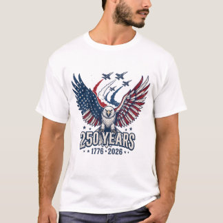 アメリカ独立250周年記念Tシャツ 1776-2026 パトリオティックA Tシャツ