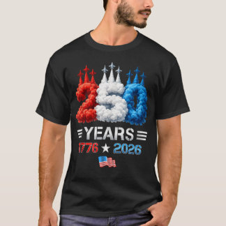 アメリカ独立250周年記念USAフラグ 4Th Tシャツ