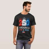アメリカ独立250周年記念USAフラグ 4Th Tシャツ (正面フル)