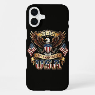 アメリカ独立250周年記念USAフラグ iPhone 16 PLUSケース