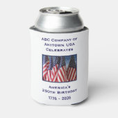 アメリカ独立250周年記念USA愛国アメリカ国旗 缶クーラー (缶裏面)